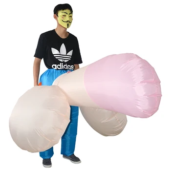 HUAYU Men's Inflatable Costume Christmas Costume Adult Cosplay Party Blow Up Fancy Dress Inflatable Bachelor Party Costume