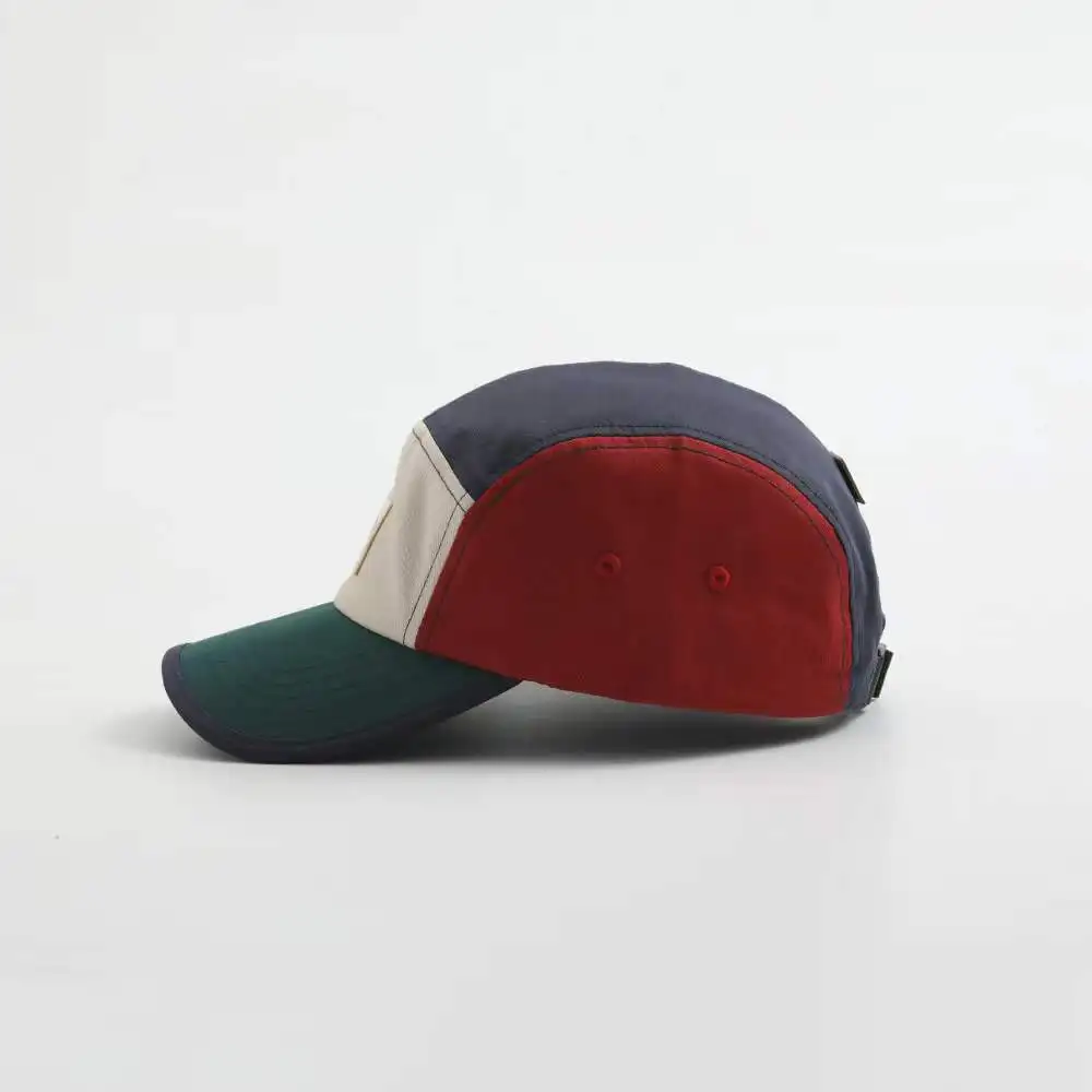 2022 Fashion Color Matching 5 Panel Men Caps Hats Fitted Cotton Hat Custom Sports Gorras for Woman Men