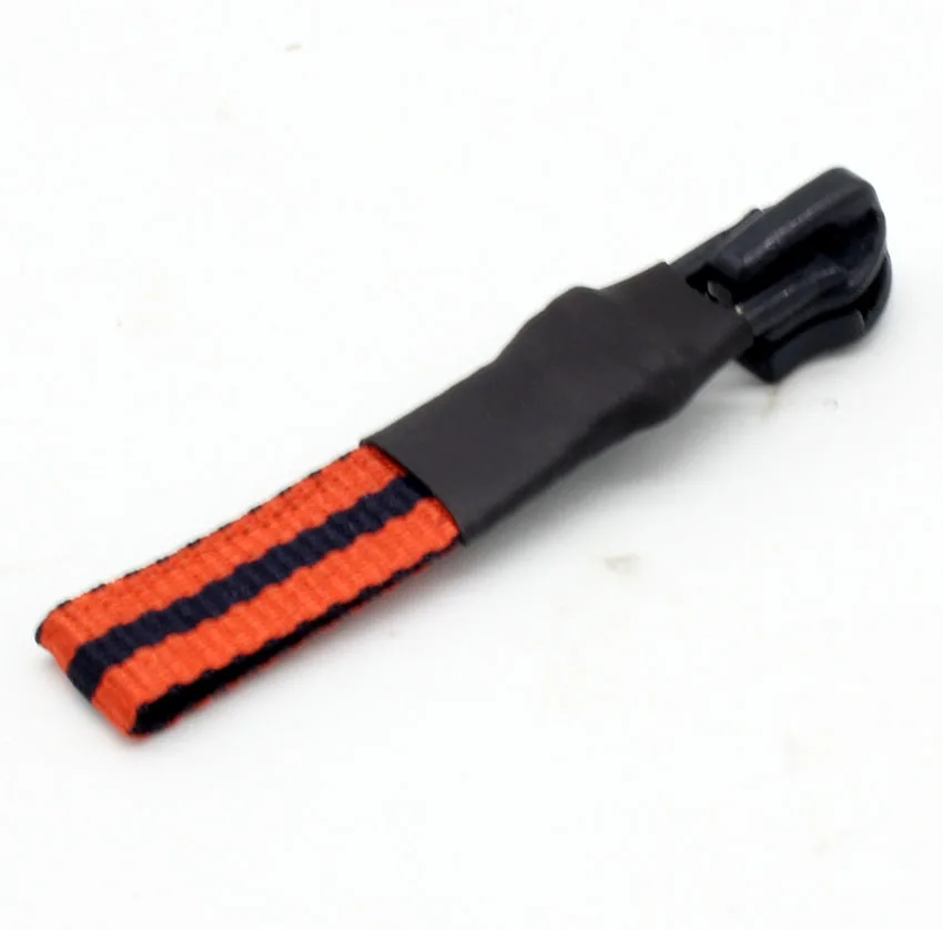 Hot Colorful Rubber Zip Slider String Zipper Puller with Heat Shrink Tube for Sportswear