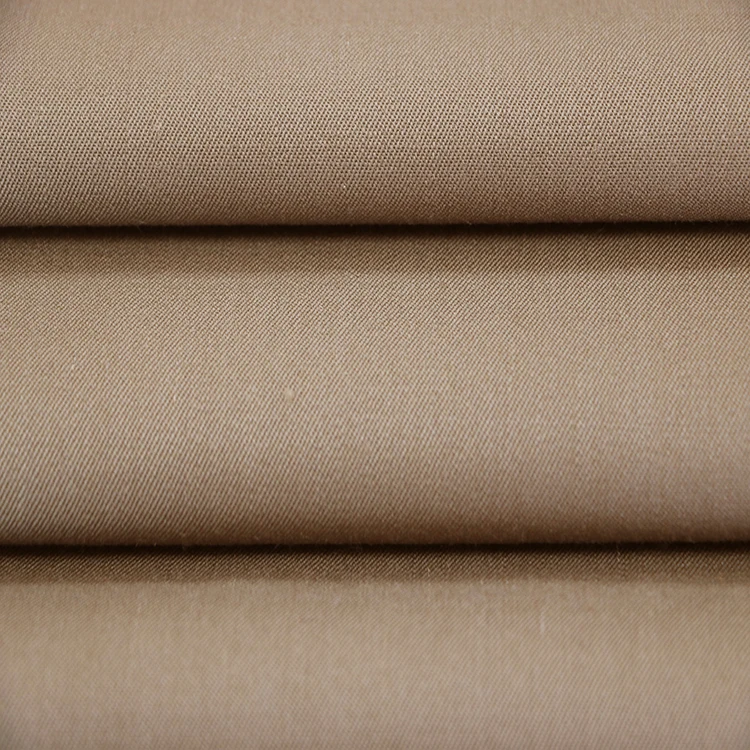 Khaki Color 45% Wool 55% Polyester Fabric for Ladies Office Wear W-066