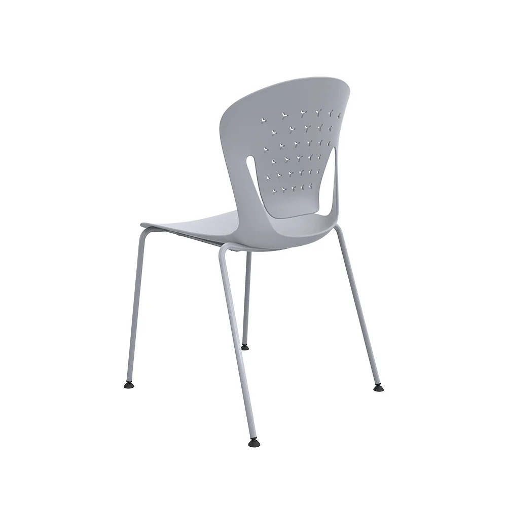 School Conference Room Training Waiting Areas Office Conference Chair Stackable Design Stainless Steel L Shape Legs Chair