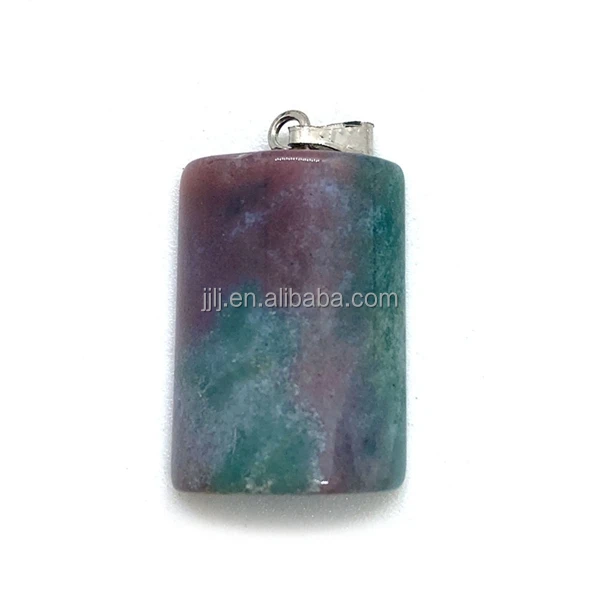 Natural crystal Indian agate, annular semi-cylindrical shape, 15x25mm melon seed buckle pendant, DIY jewelry accessories