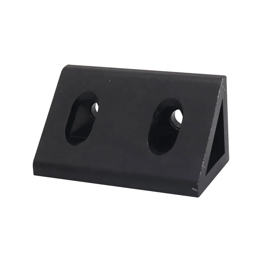 Black Aluminium Material 4 Hole 4080 Inside Gusset Corner Bracket for Aluminium Profile