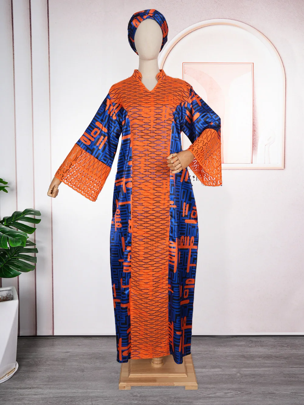 Alibaba.com: Elegant African Dresses Women Muslim Lace Boubou Dashiki Ankara  Outfit Evening Gown With Headtie: Traditional African Clothing