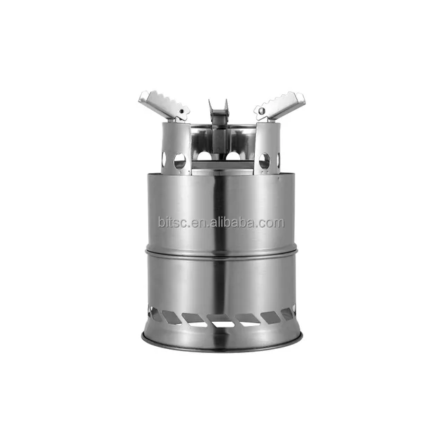 2025 New Portable Stainless Steel Picnic Stoves Smokeless Outdoor Wood Burning Stove Foldable Camping Wood Stove