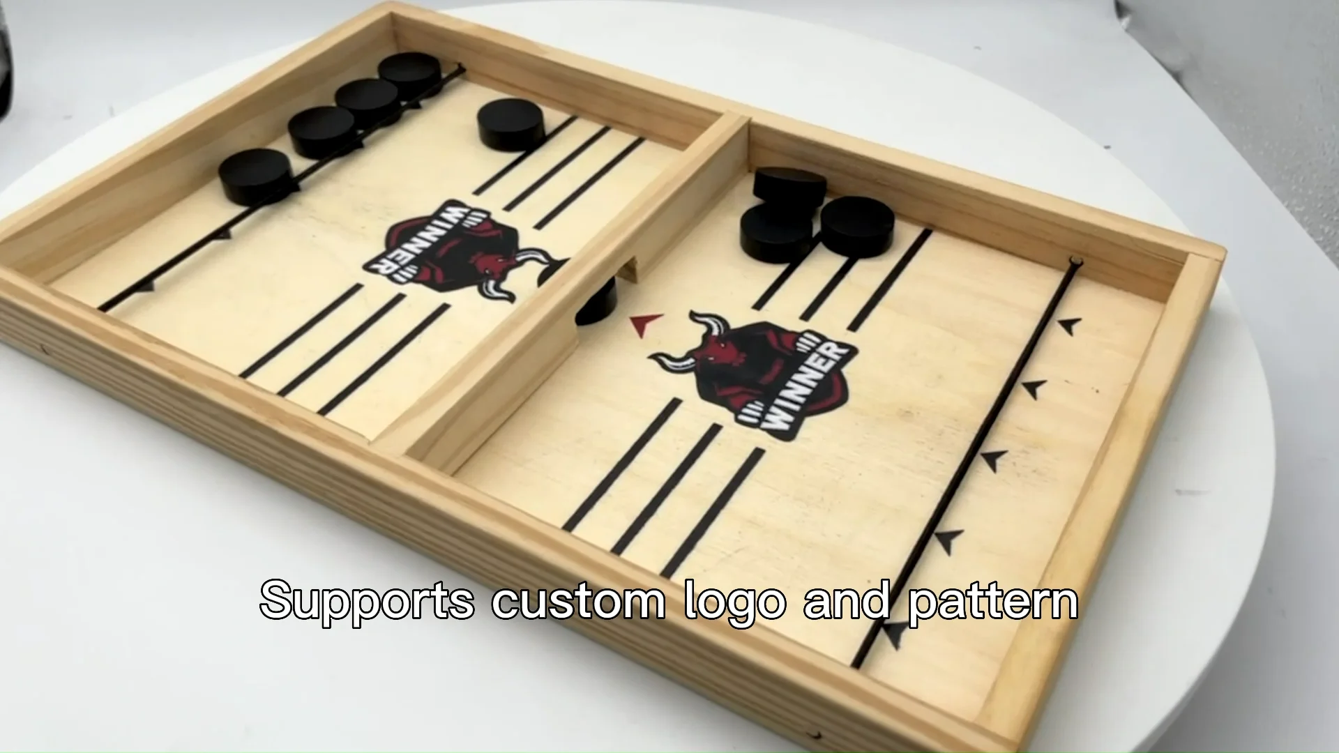 Family Tabletop Slingshot Sport Winner Board Game Table Desktop Battle Ice Hockey Game Wood Fast