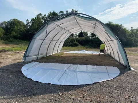 pvc heavy duty industrial shelter tent warehouse for coal large equipment storage parking machine canopy shed-3