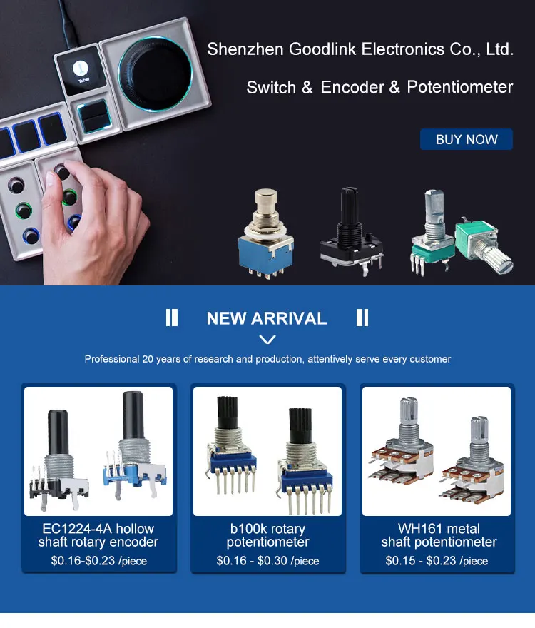 Rv24yn Singlecoil Carbon Film Potentiometer 20s B502 5k Adjustable Resistance Potentiometer