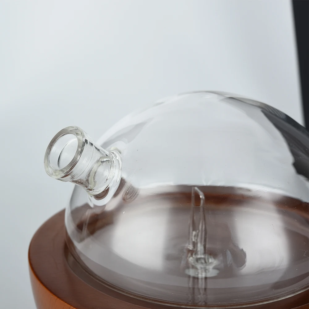 New Aromatherapy 150ml Essential Oil Nebulizer Wood and Glass Waterless Scent Diffuser