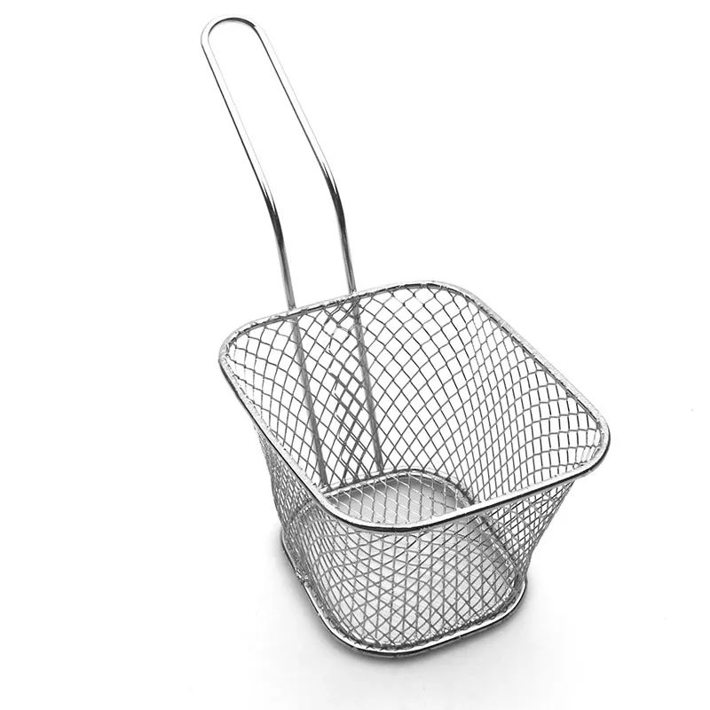 Stainless Steel French Fries Basket Fry Basket Strainer Kitchen Cooking Tool 