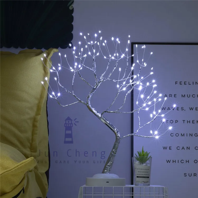 Mini LED Kupferdraht Innen lampe Valentinstag dekorative Fee Tischplatte  Bonsai Baum Licht