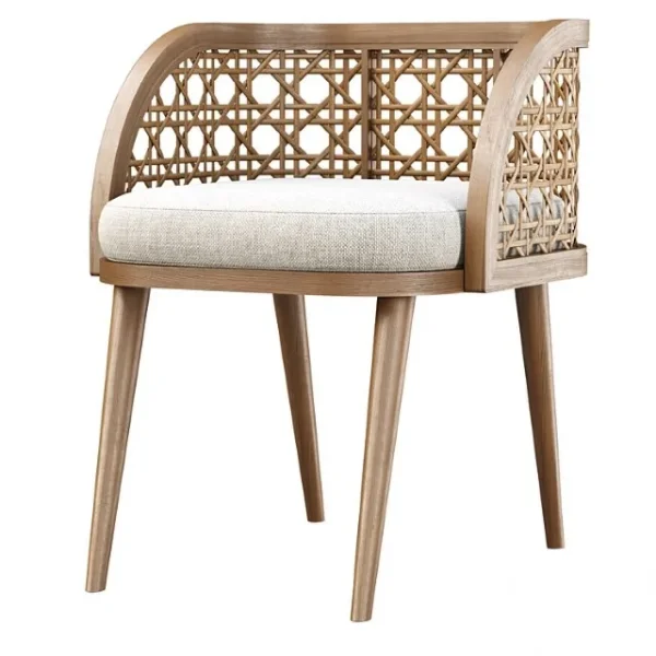 Moroccan - Inspired Rattan Lounge Chairs with Cushions: Luxurious Relaxation for Rooftop Terraces in Marrakech