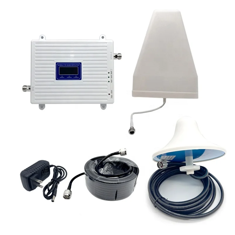 Wifi Extender Repeater Cellphone Triband Mobile Network Gsm Bts Lte 3G 4G Signal Booster Kit for Mobile Phone