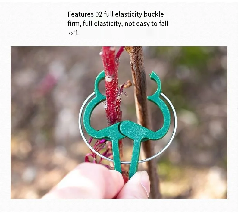 Fixed clip rose climbing vine tomato cucumber buckle seedling vegetable flower stand pole plant binding vine clip support frame manufacture