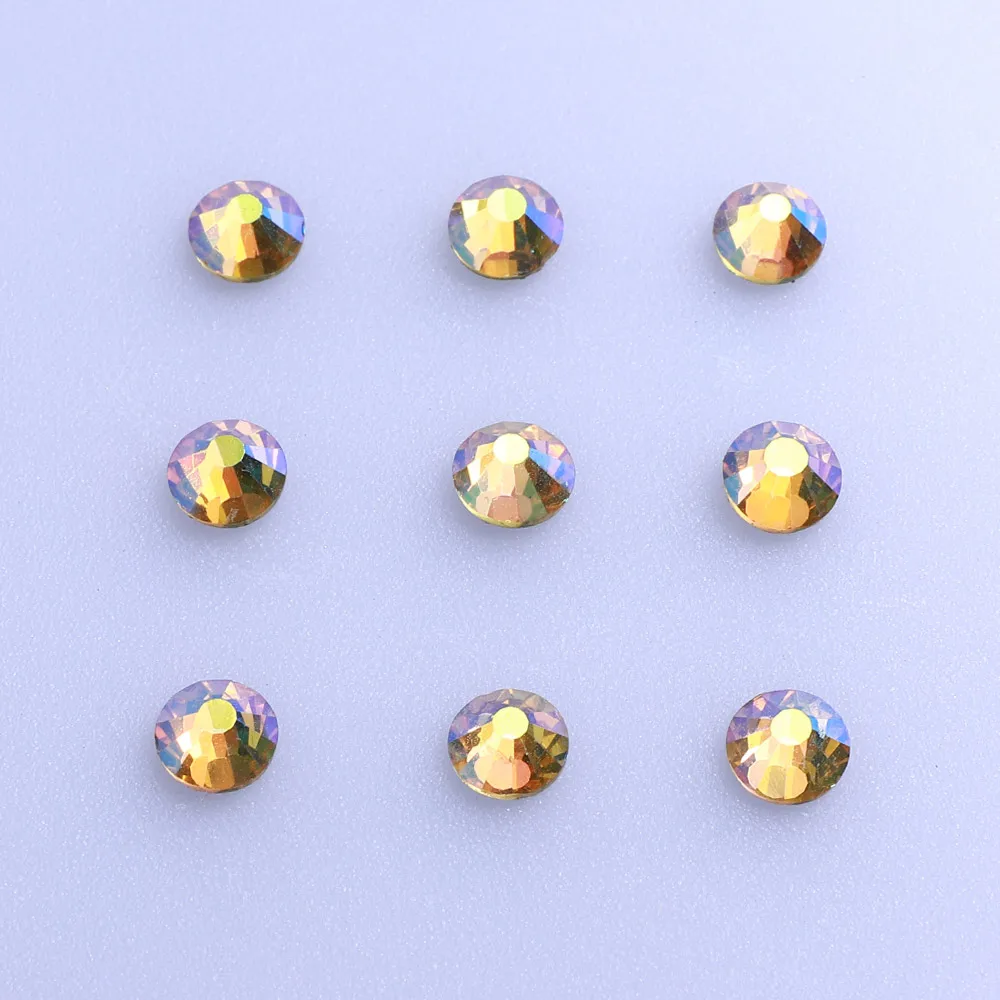 Beadsland Flat Back Crystal Rhinestones Round Gems for Nail Art and Craft Glue Fix,Light Blue (6.4-6.6mm) SS30/288pcs