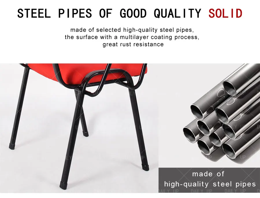 Stackable Padded Training Chair With Tablet Metal Frame Upholstered Student Study Chair With Book Net For Meeting And Conference