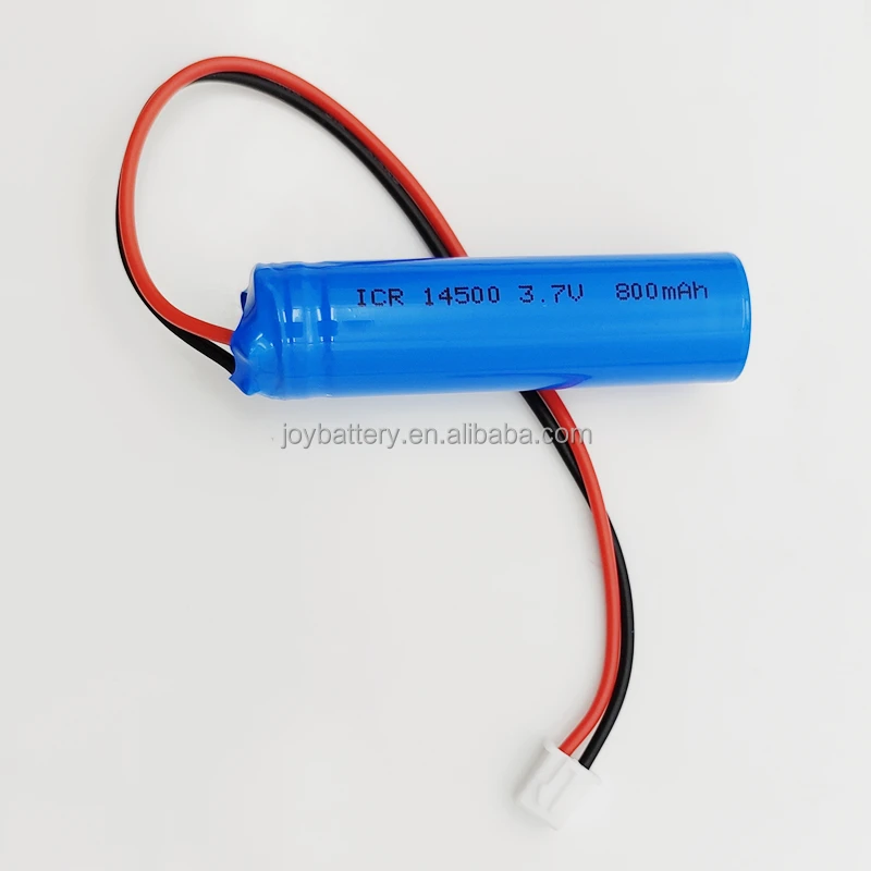 3.7V 800mAh Li-ion 14500 Battery with PCB & wires