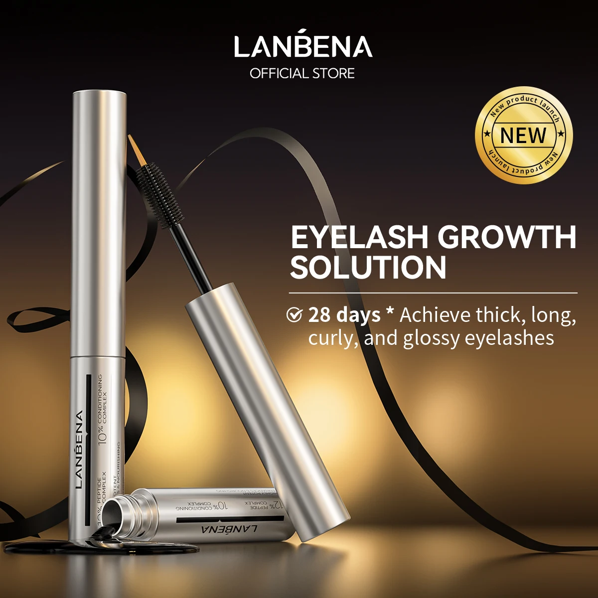 Lanbena Wholesale Natural Organic Eyelash Growth Treatments Eye Lash Serum Private Label