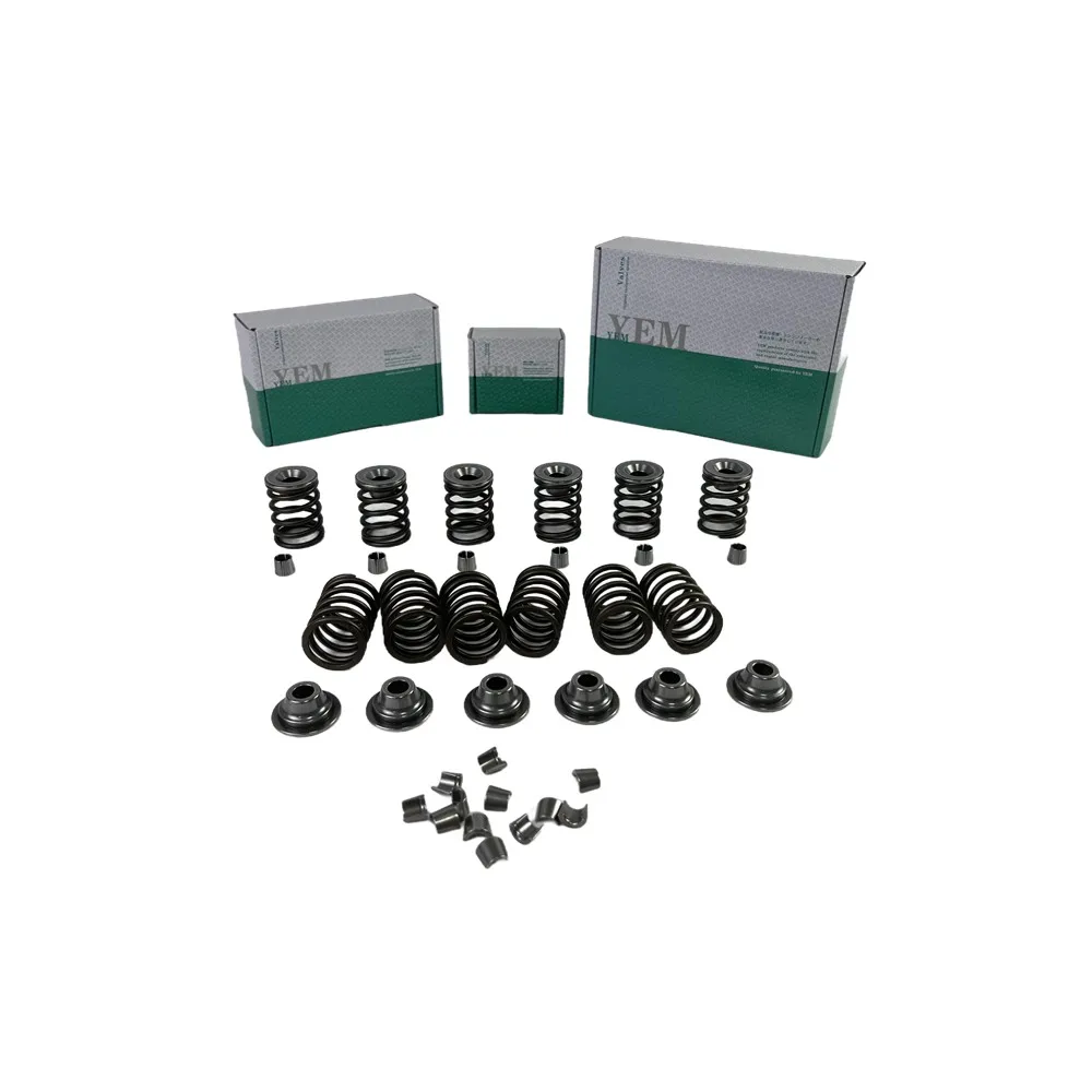 Repair Kit Valve Spring Kit Spring Seat & Retainer V22C Excavator for Hino Engine Parts