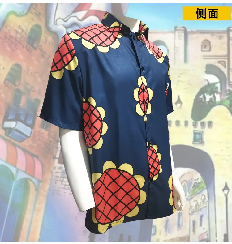 Kostum Cosplay Anime ONE PIECE Monkey D Luffy, Kostum Cosplay Anime ONE  PIECE, Baju Bunga Matahari, Atasan Halloween, Grosir