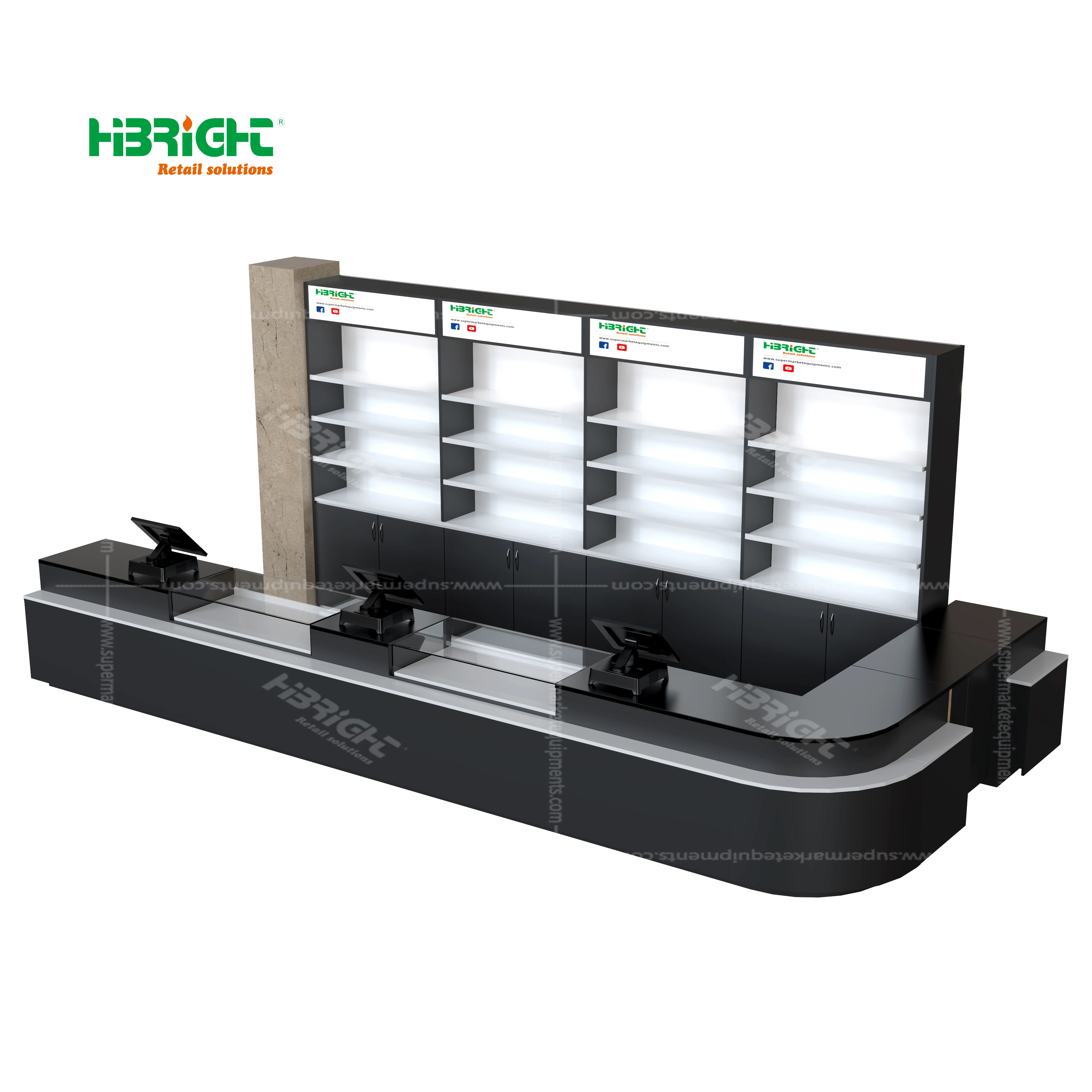 Grocery Store Shop Cash Counter Design Display Cash Counter Register Cashier for Retail Store Fixture
