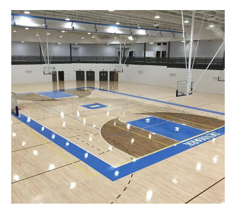 Fiba Approval Canadian Maple Indoor Gym Solid Flooring Basketball Court  Sports Flooring