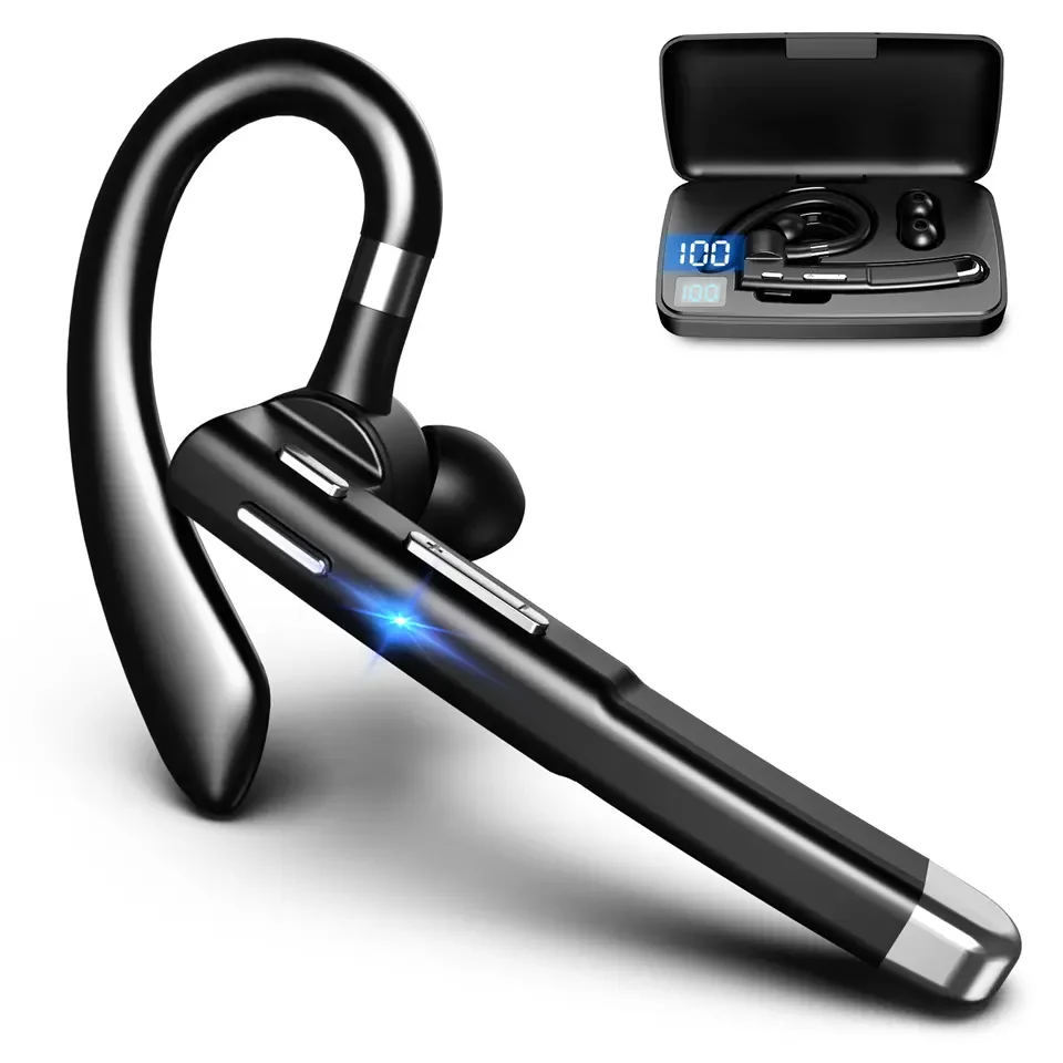YYK-520 Single Ear Hook Bluetooth Earphone Headset Stereo Wireless  Noise Canceling Headphone Hands-Free Sports Earpiece