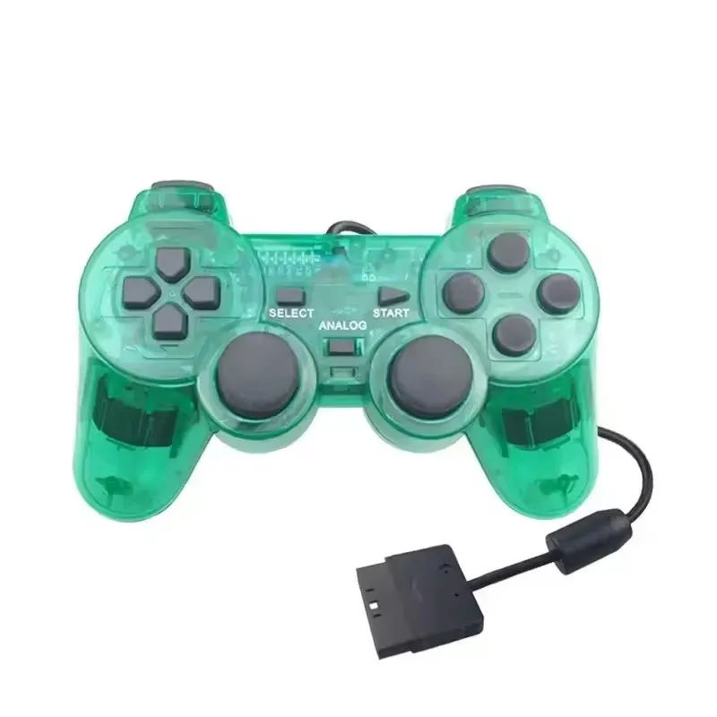 Wired Transparent Game Controller Joypad for PS2 Gaming Joystick Manette Gamepad Handle Control