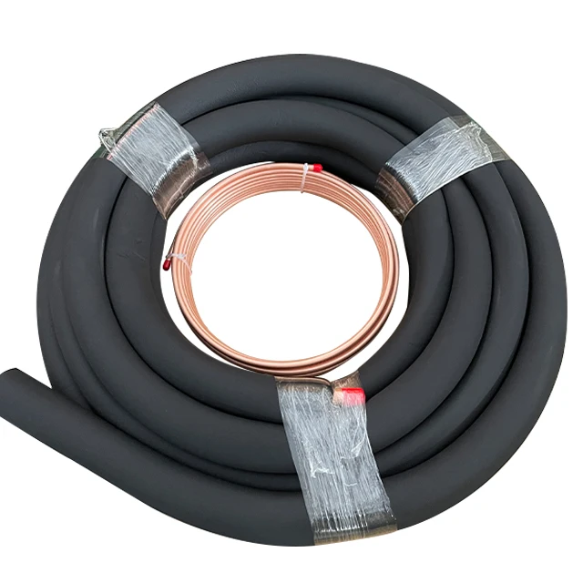 Air Conditioner Copper Connect Pipe Split Air Conditioner Pre Insulation Refrigeration Copper Tube Line Set