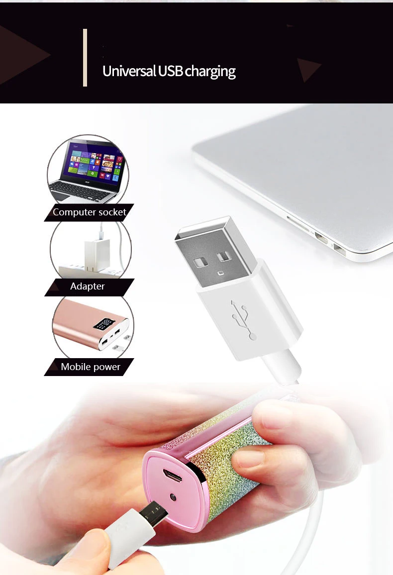 Instant 2 In 1 USB Rechargeable Face Epilator Hair Remover Electric Eyebrow Trimmer