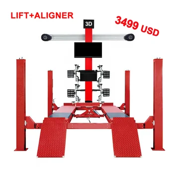 Hot selling 4 post car lift & wheel alignment combo for car repaire tire calibration