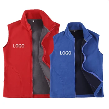 Streetwear Customized Outdoor Fleece Sleeveless Men High Quality Winter Custom Vest