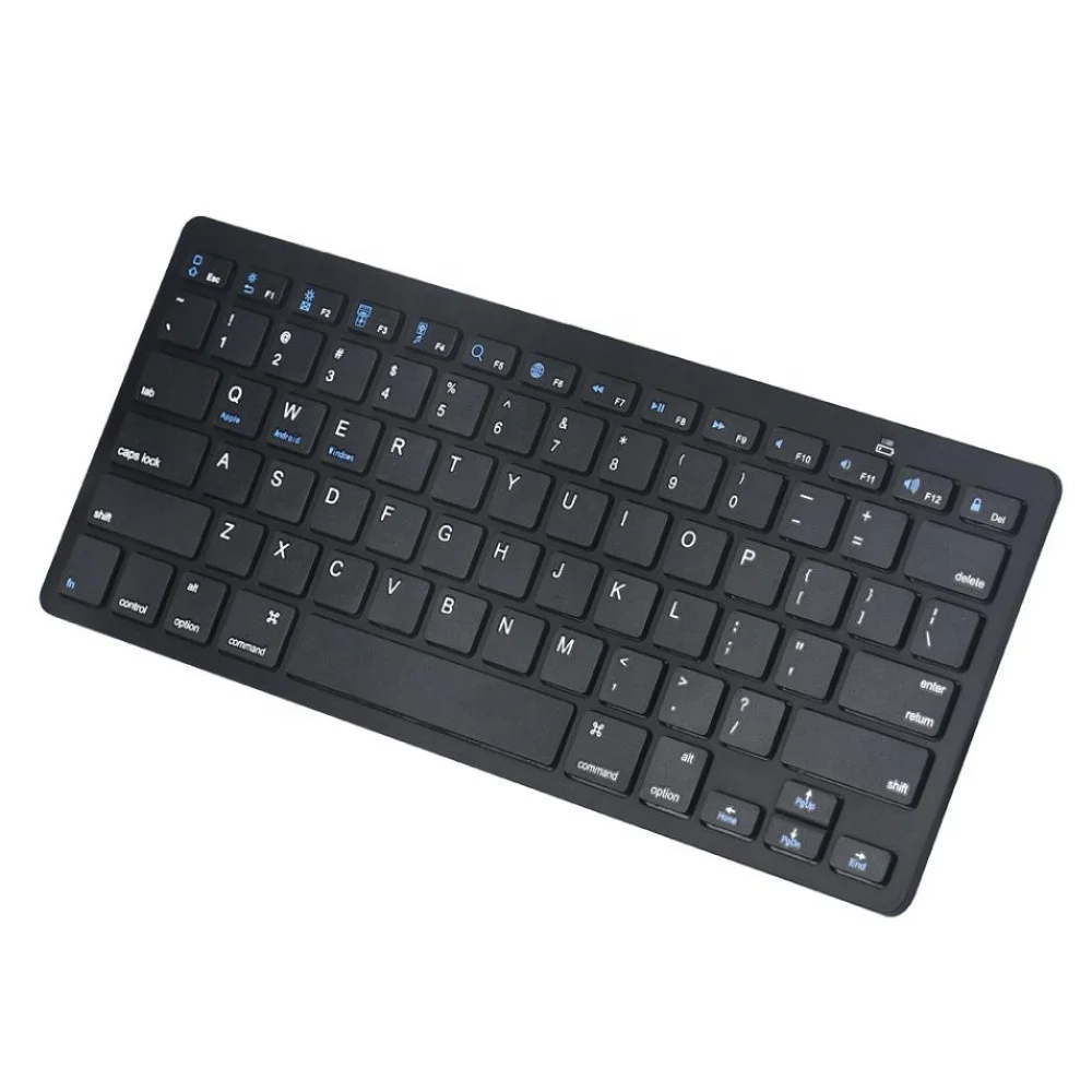Mini Slim Cordless Wireless White for Bluetooth Keyboard for Laptop Tablets New Computer with 2 AAA Batteries Powered USB