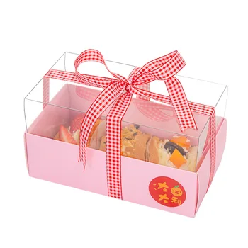 Wholesale Custom  Wedding  disposable cake box food packaging with plastic Cake Box In Bulk