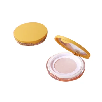 Custom Designed Empty Plastic Cosmetic Compact Case for Face Powder Eye Shadow PE Material Varnishing Stamping Box Packaging