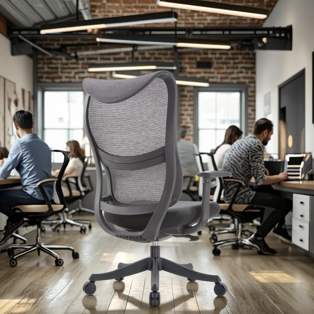 Premium Back Support Ergonomic Office Chair Adaptive Lumbar Design Breathable Mesh Seat Heavy Duty Base 5