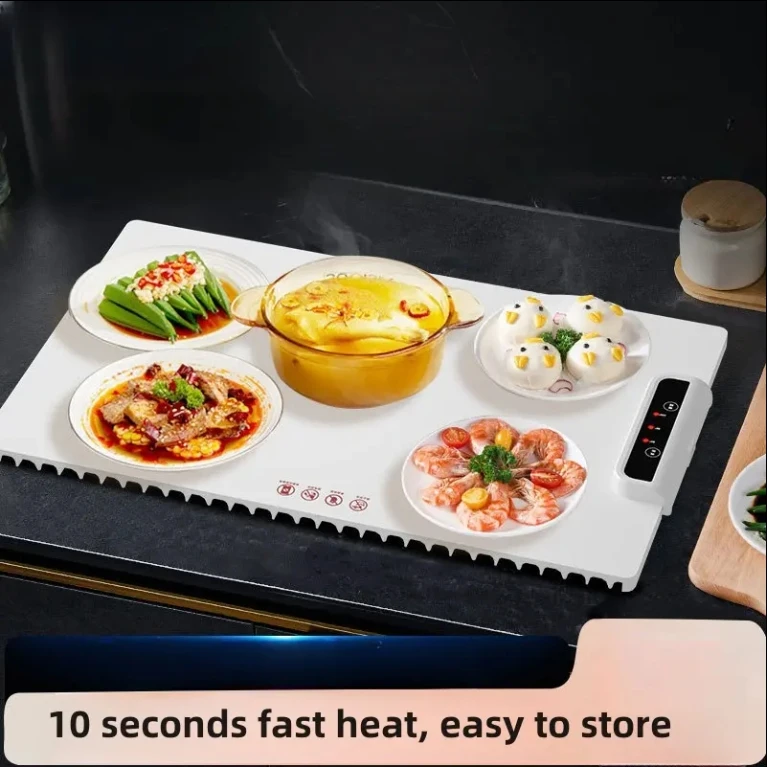 Portable Household Foldable Constant Temperature Heating Electric Silicone Food Warming Tray