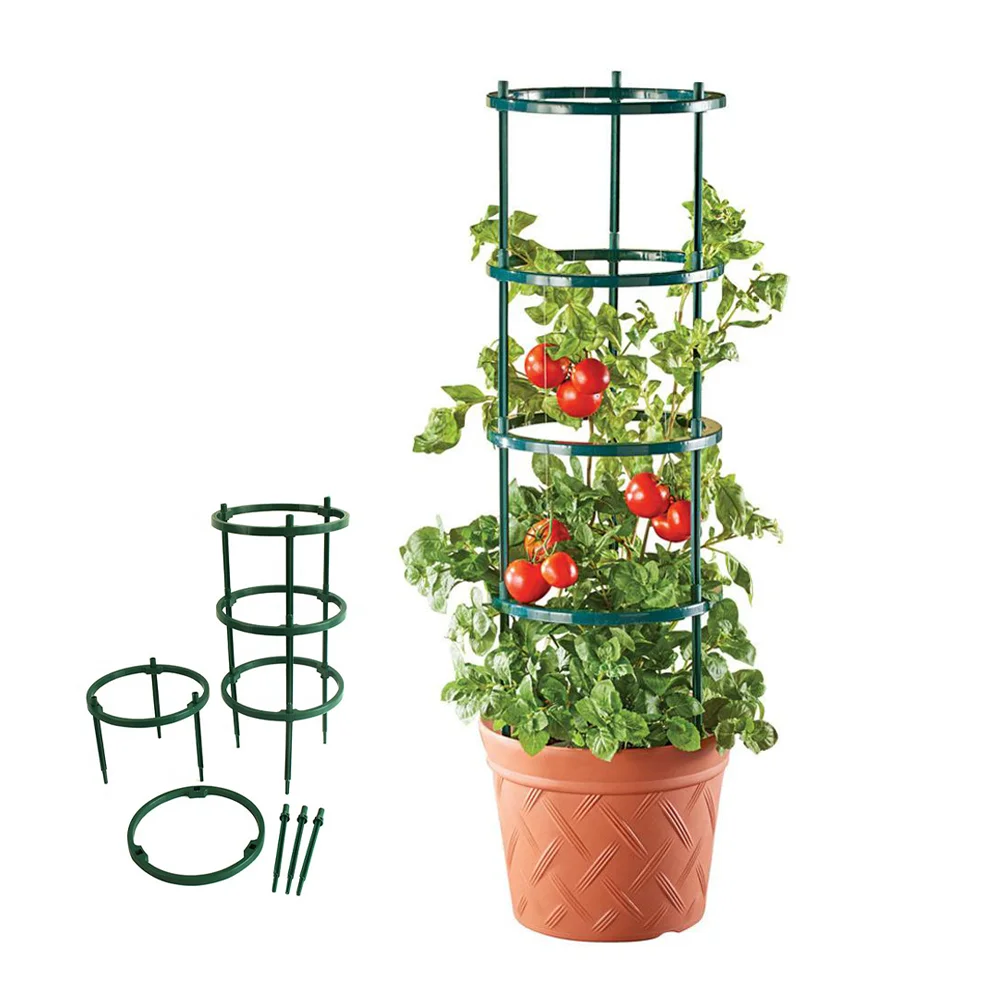 1,2 Meter Hohe Runde Pflanzensttze aus Kunststoff 5er-Pack  Zusammenklappbare Garten-Tomaten-Kletterhilfen