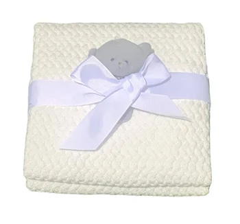 Ready to Ship 100% Cotton Jersey Knit Baby Blankets White Solid Plain with Wearable Plush Toy for Living Room Kitchen Bathroom