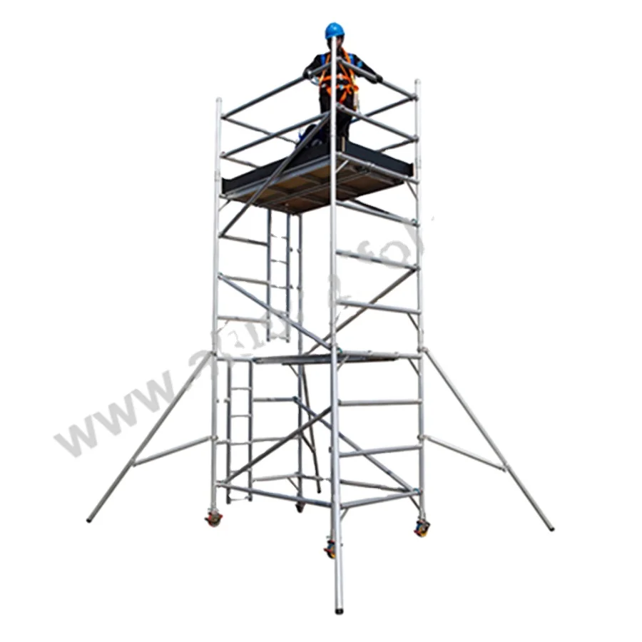 Cheap Aluminum Mobile Tower Ladder Scaffold for Construction Aluminum Mobile Scaffolding Tower Outdoor Indoor for House Repair
