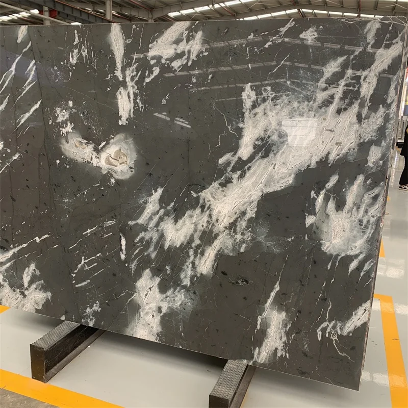 Đá cẩm thạch xám tự nhiên, giá thấp; các tấm đá cẩm thạch xám Galaxy dành cho trang trí tường và sàn nội thất
