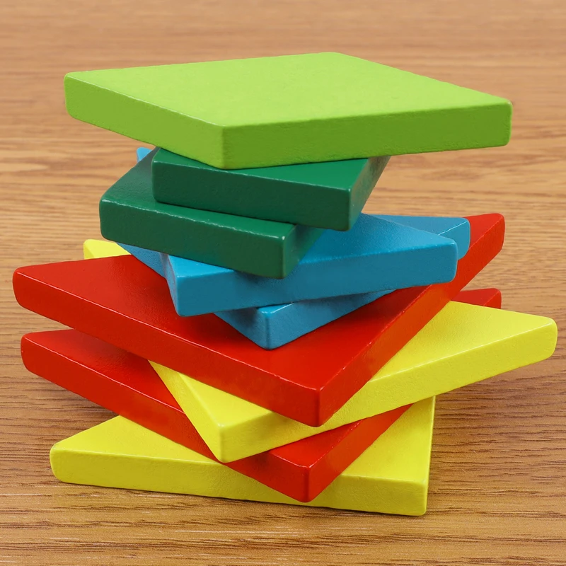 Multifunctional Creative Shape Puzzle Montessori Toy 3D Wooden Craft Battle Tangram Puzzle