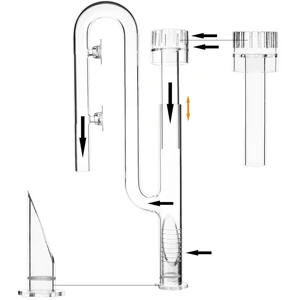 Stainless Steel Lily Pipes FZONE Stainless Steel Skimmer 17mm Lily Pipes Inflow And Outflow - Aqua Club Lilly Pipes