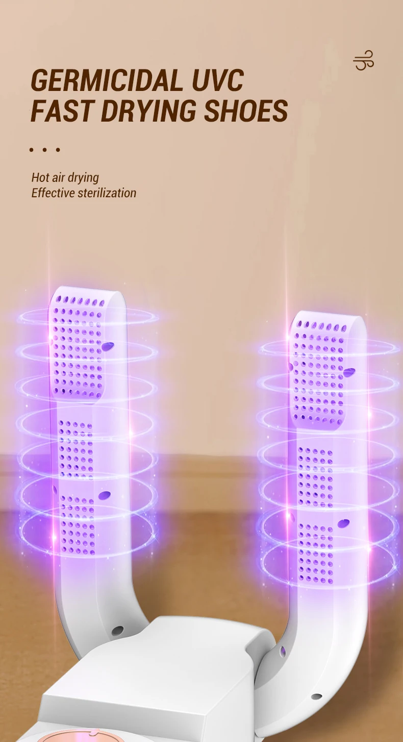 product 2025 shoe drying machine intelligent timer retractable uv shoe dryer electric ultraviolet sterilizer automatic boot shoe heater-3
