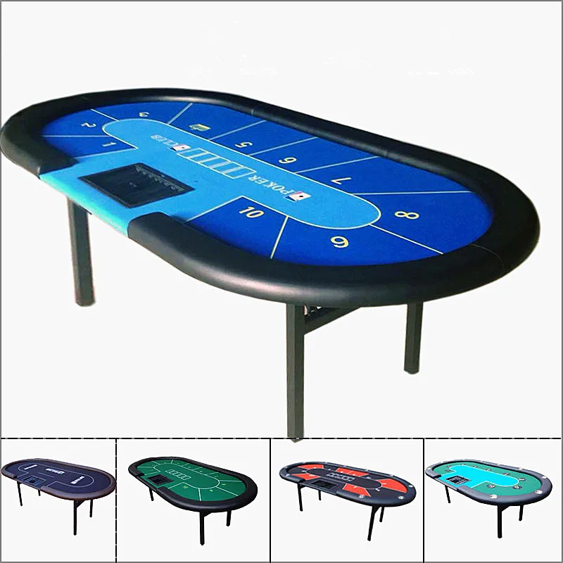 Роскошный покерный стол со светодиодной подсветкой, складной покерный стол, стол для казино на заказ, для игры в помещении и на улице