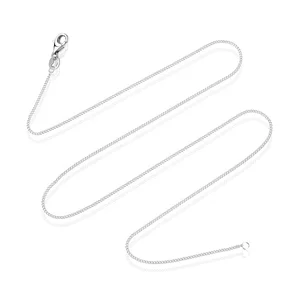 POLIVA Custom 925 Silver Chain Curb Necklace with Gold Main Material Made in Italy for Women