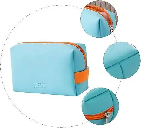 Custom Logo Colorful Makeup Bag Zipper Handheld Convertible Bag Wholesale Simple preview 6
