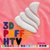 Vinyle de transfert thermique (HTV) personnalisé effet gonflant