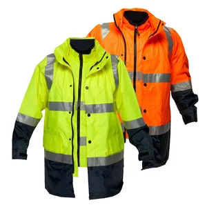 CE Certificate Mining High Visibility Reflector Waterproof Work Winter Construction Site Hi Vis Reflective Safety Jacket for Men