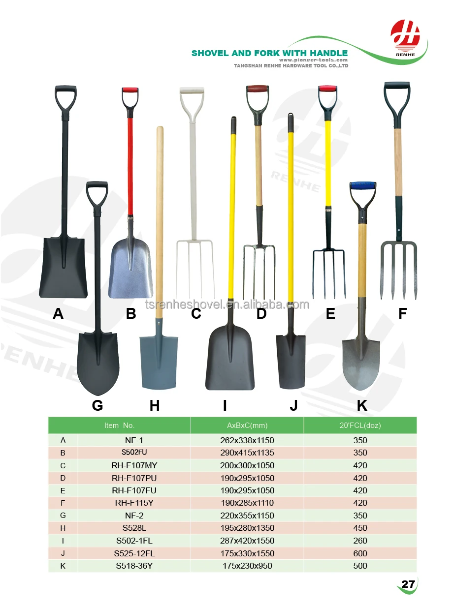product china factory farming   construction agricultural garden square  round point  steel shovel  head671-8